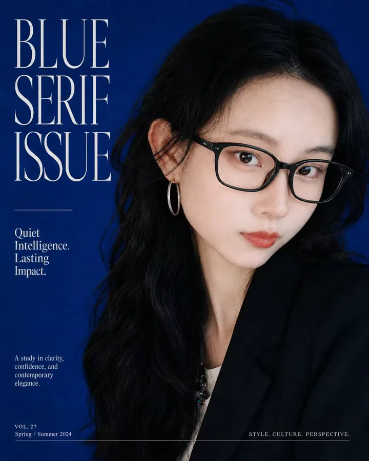 杂志封面 · Blue Serif Issue