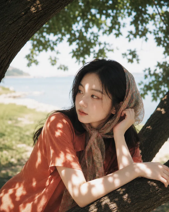 AI 写真 · 夏日树影